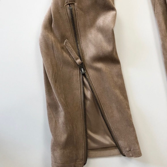 Adrienne Vittadini Tan Faux Suede ZIP up Jacket - Picture 7 of 8
